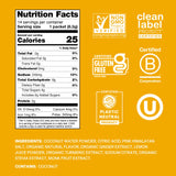 Cure Hydration gingembre-curcuma etiquette portable, sans sucre ajouté.