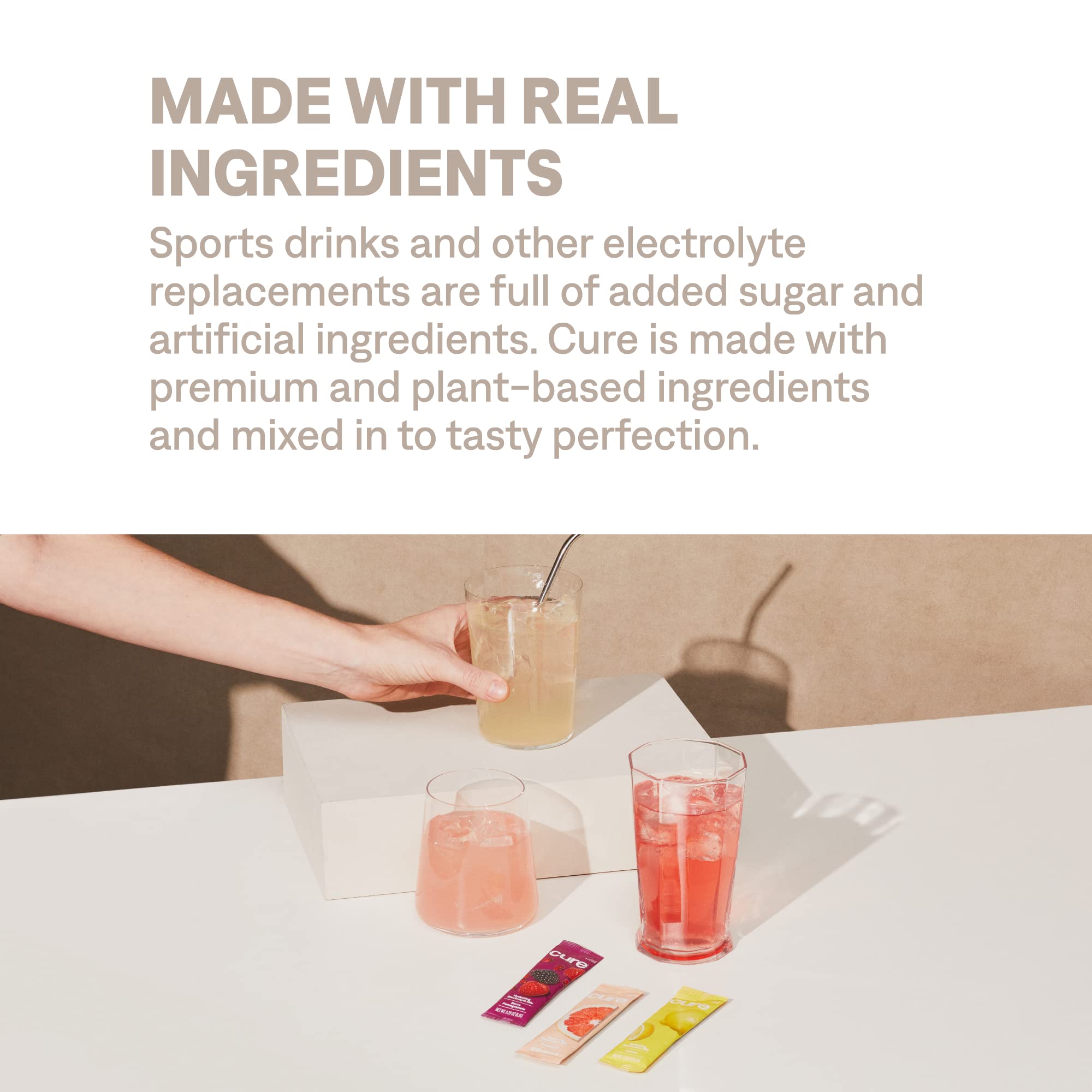 Cure Hydration – ingredients plantes, boisson hydratante d’origine végétale.