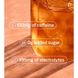 Verre d’eau prêt à boire avec Cure Hydration Performance pour énergie discrète.