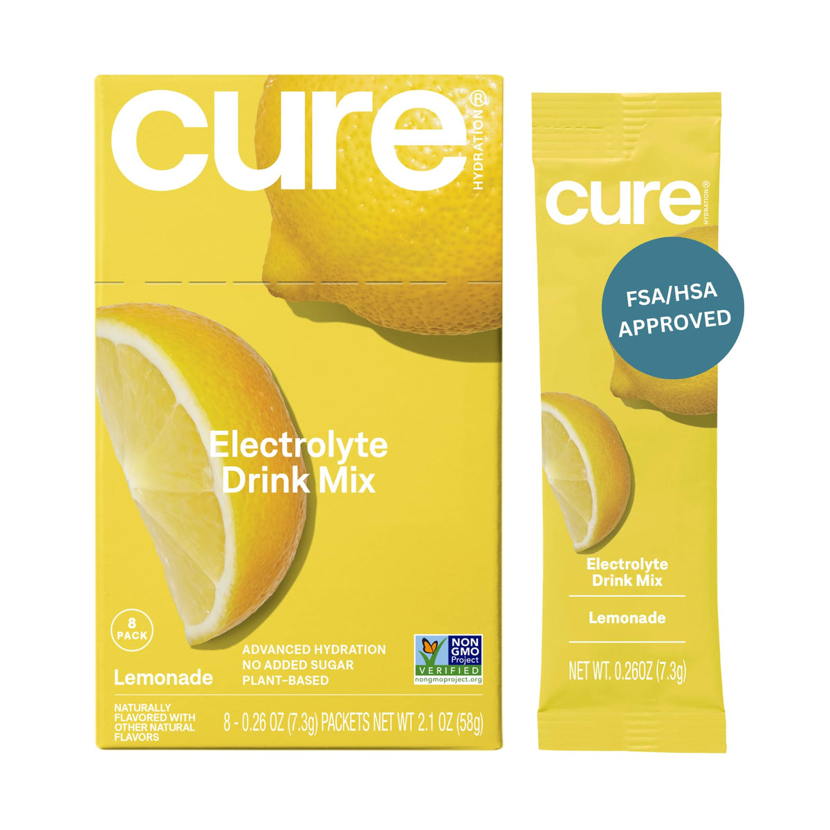 Cure Hydration: sachet citronnade pret a melanger, hydratation rapide et naturelle.