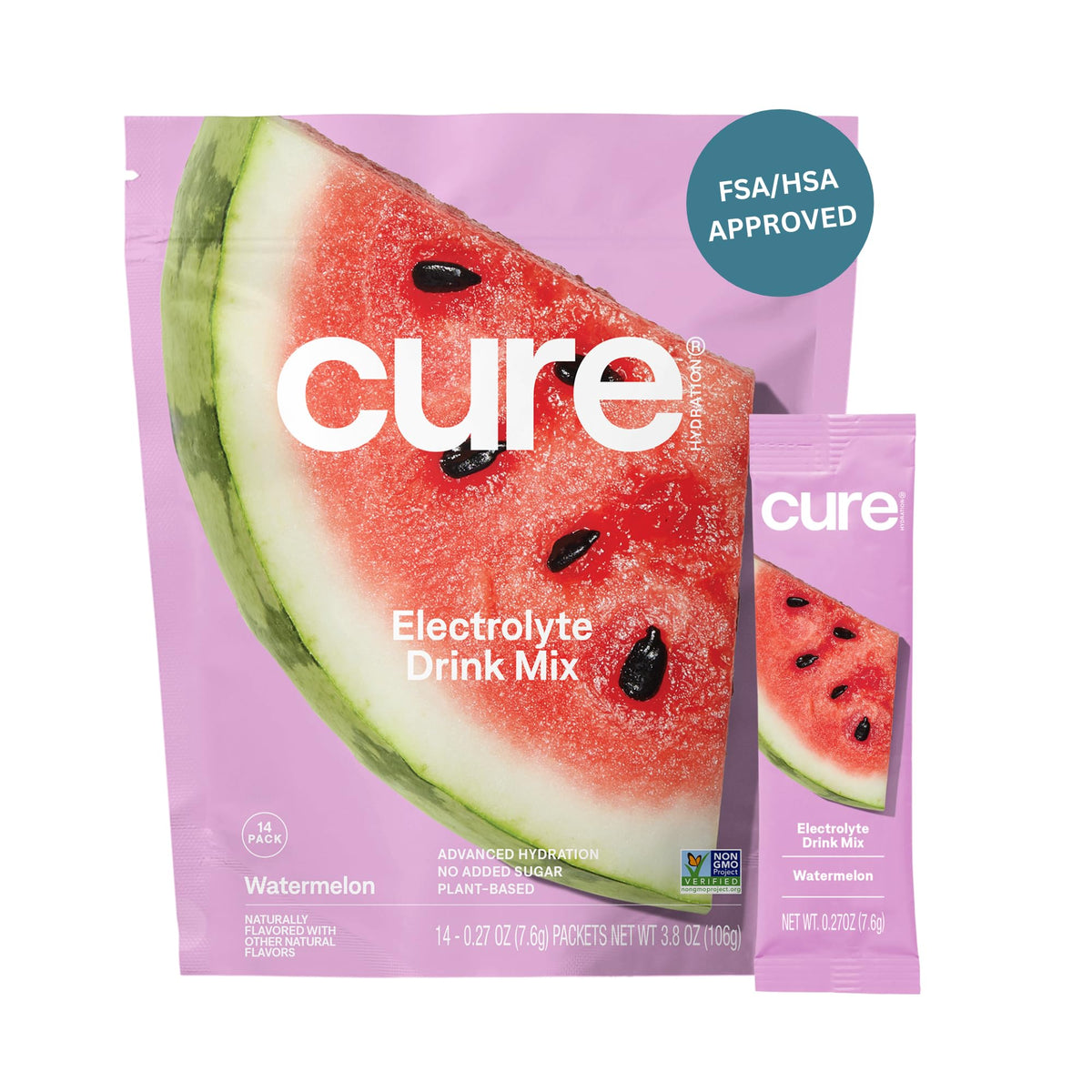 Sachet Cure Hydration melon prêt à être mélangé pour une hydratation pratique.