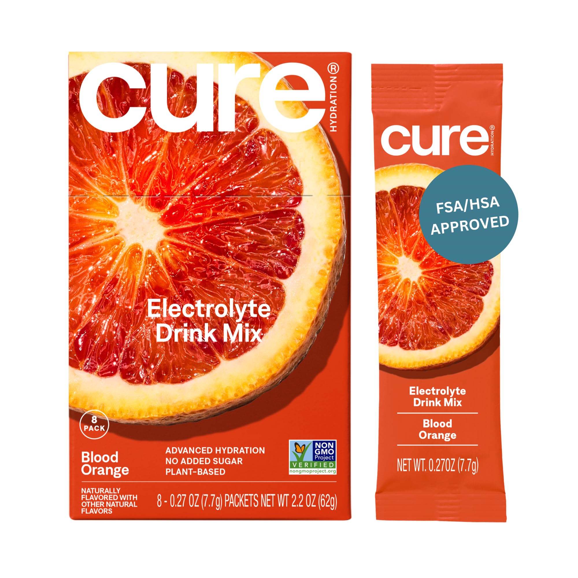 Cure Hydration – sachets orange sanguin en boîte pour hydratation pratique