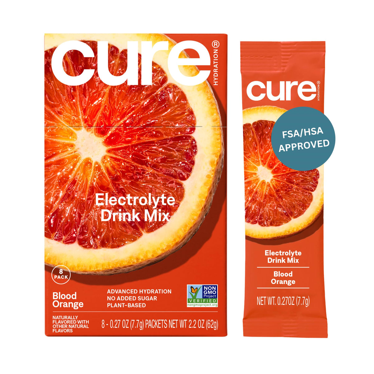 Cure Hydration – sachets orange sanguin en boîte pour hydratation pratique