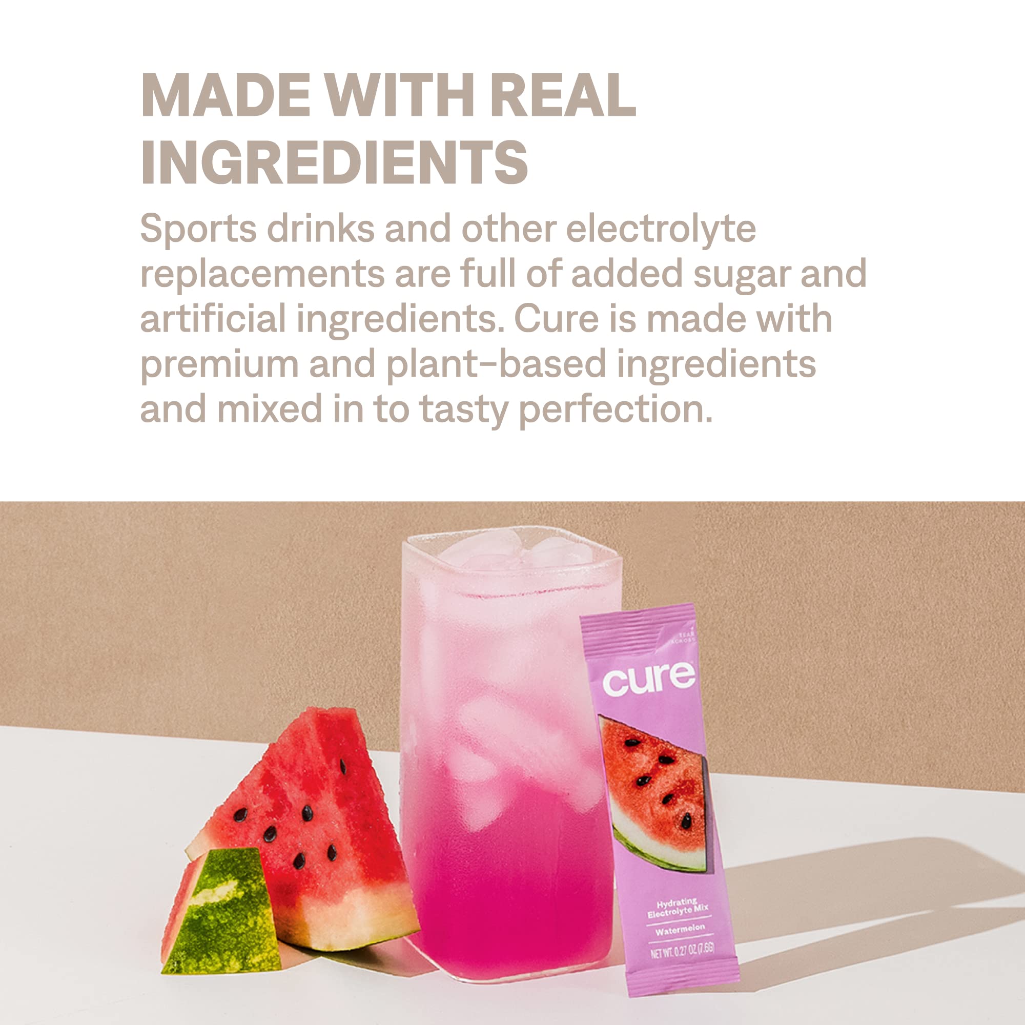 Cure Hydration vegan et Non GMO sans édulcorants artificiels