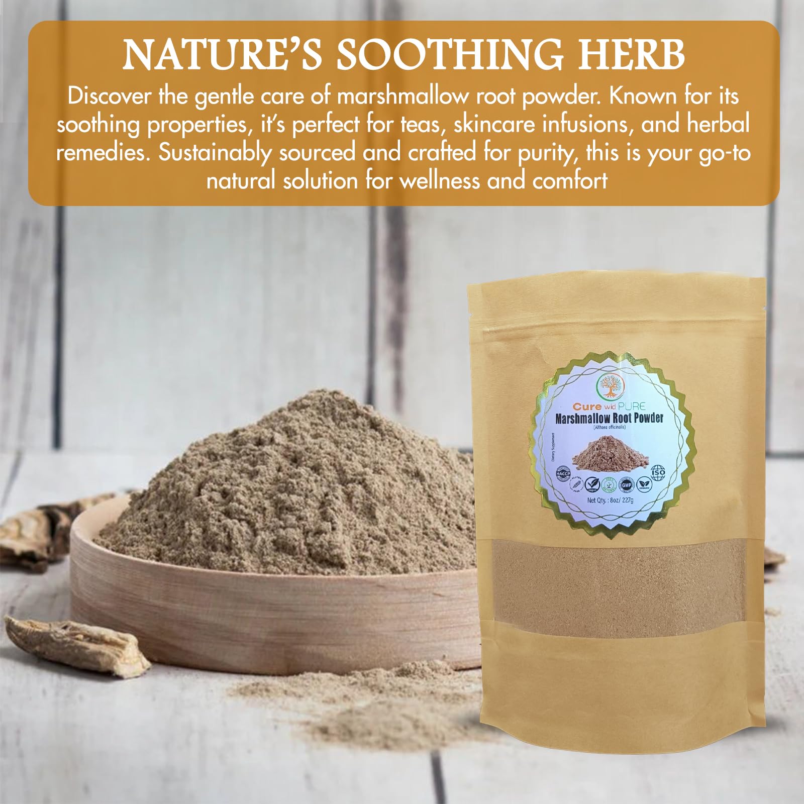 Cure Wid Pure - poudre guimauve comme épaississant naturel pour sauces et soupes.