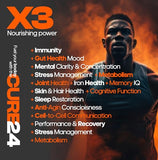 Cure24 Colostrum X3, verre de mélange, préparation rapide et pratique.