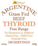 CurEase cuillère-doseuse avec poudre thyroïde de bœuf: utilisation rapide dans une boisson protéinée.