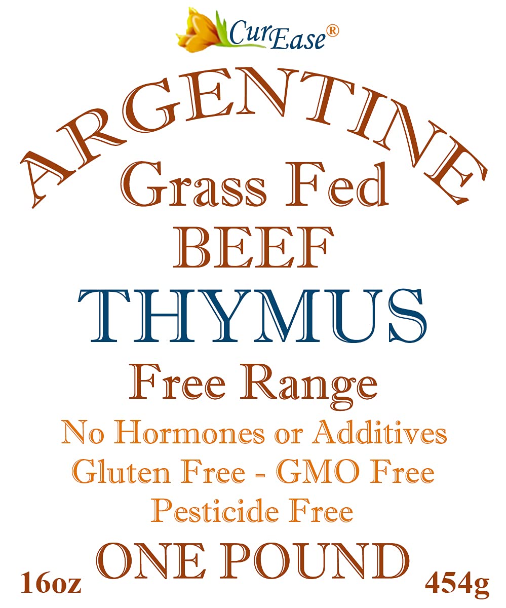 Étiquette CurEase thymus argentin, provenance et qualité visibles.