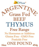 Étiquette CurEase thymus argentin, provenance et qualité visibles.