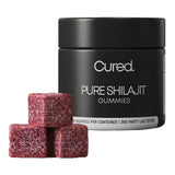 Gomme Shilajit Cured dans une bouteille ouverte, énergie potentielle au quotidien.
