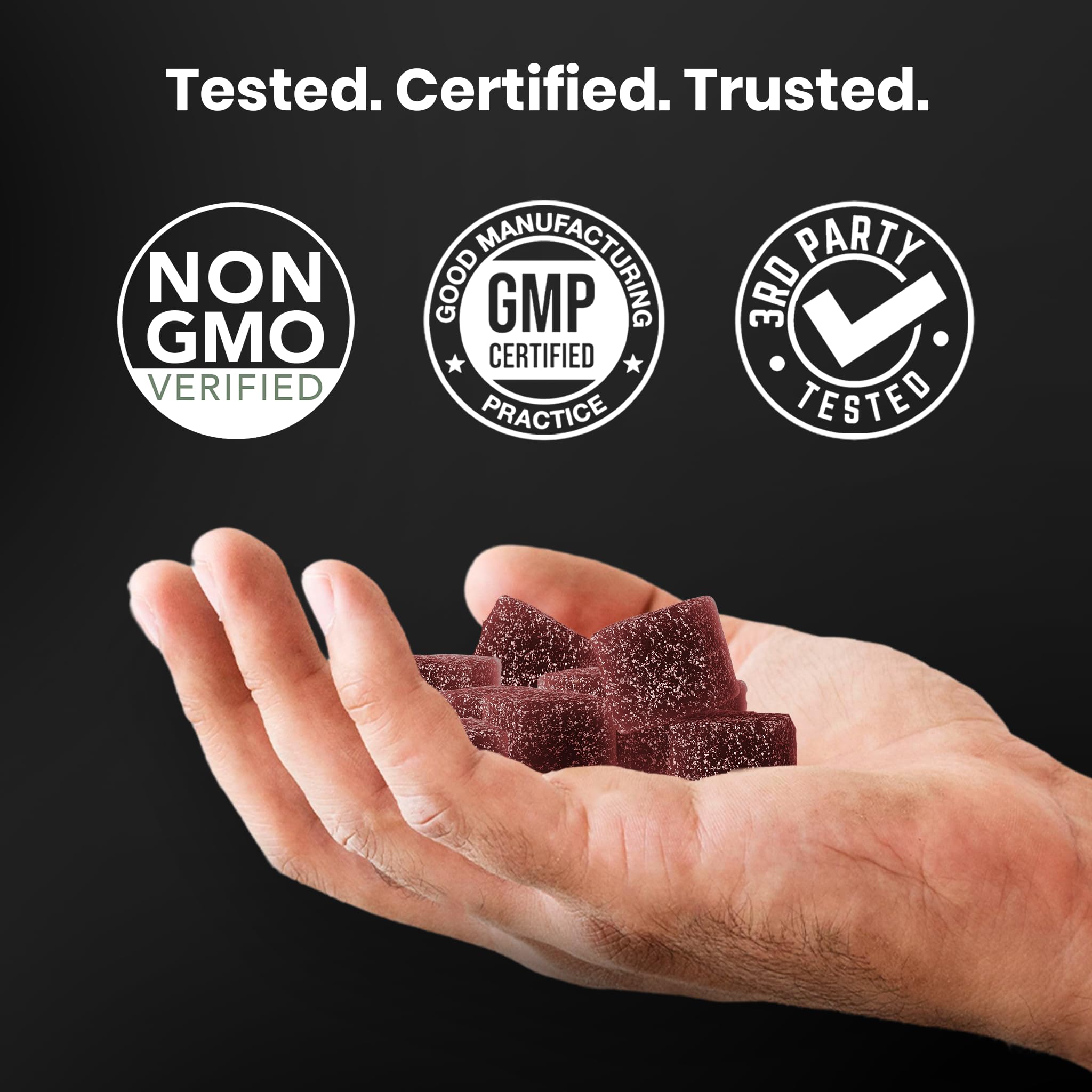 Gomme Shilajit Cured sans sucre ajouté.