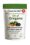 Cures For Life Origan Softgels – emballage soigné et sans allergènes.