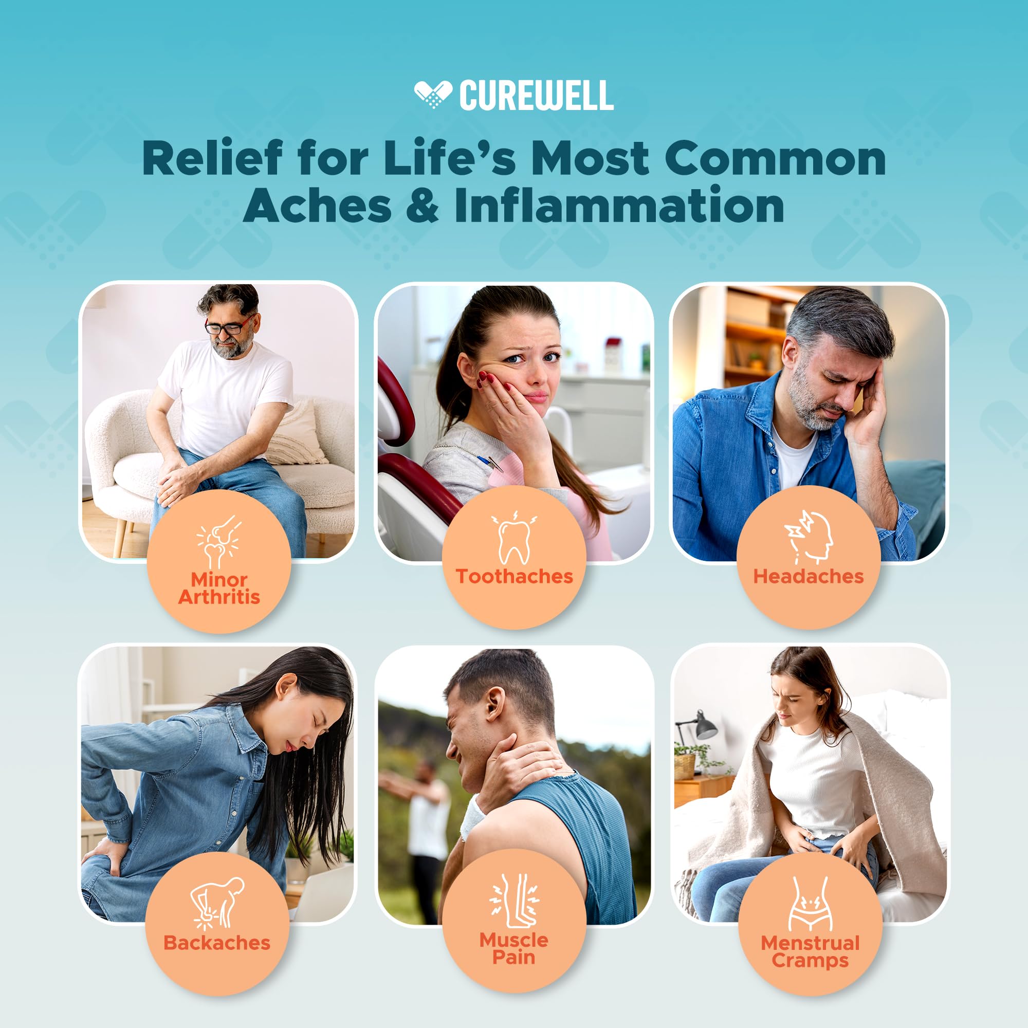 Aspirine Curewell adaptée à une utilisation quotidienne pour soulager douleurs mineures.