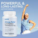 Curist Loratadine 10 mg – emballage extérieur clair et pratique à transporter.