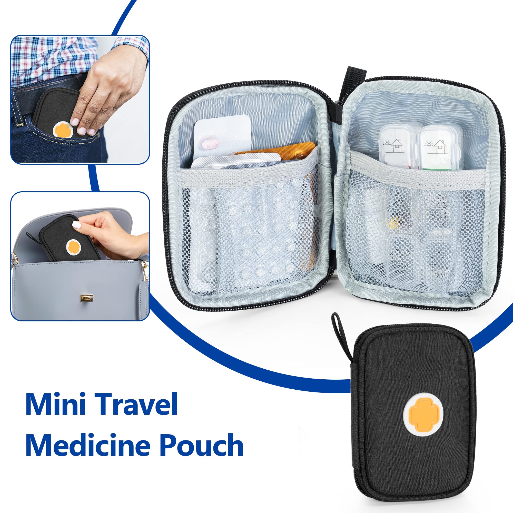CURMIO poche frontale transparente pour informations d’urgence