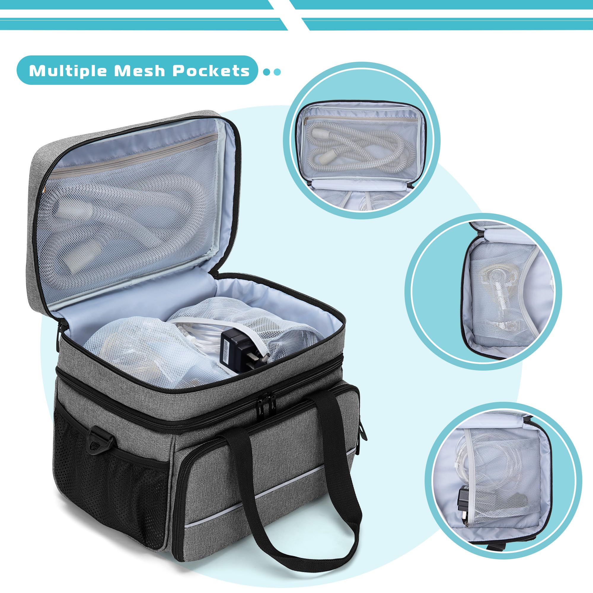 CURMIO sac CPAP compatible DreamStation avec accès facilité.