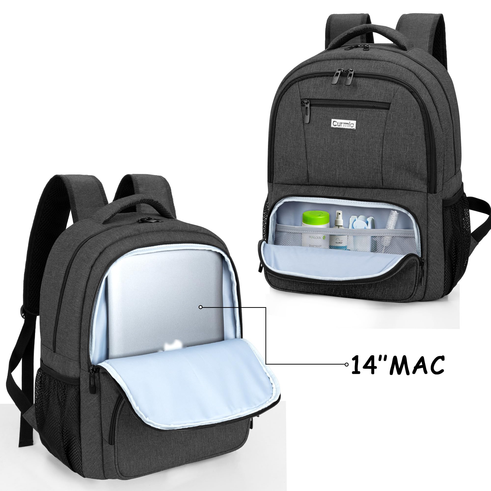 CURMIO Sac CPAP poches latérales pour gourde et accessoires