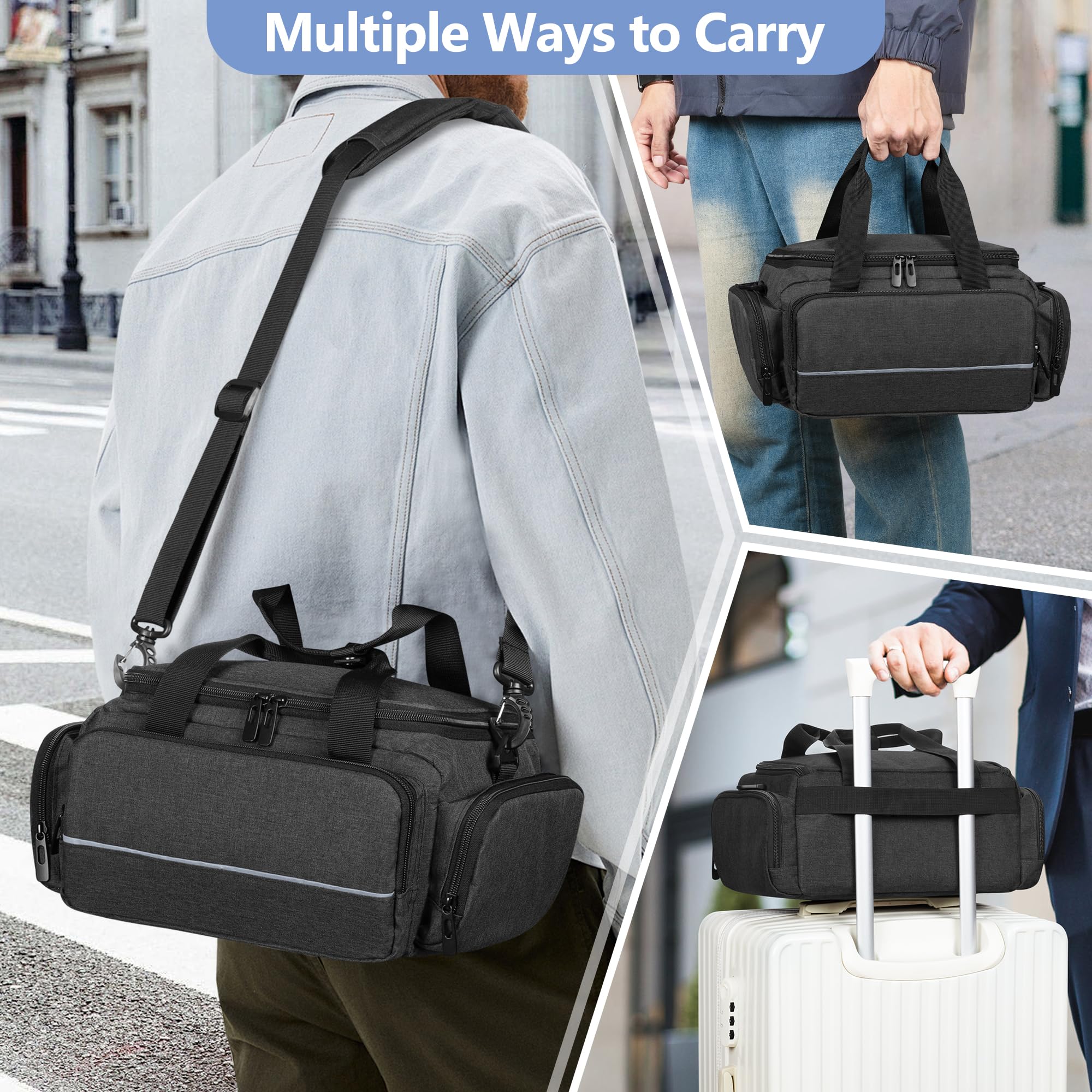 CURMIO Sac CPAP avec bande arrière pour bagage et déplacement mains libres.
