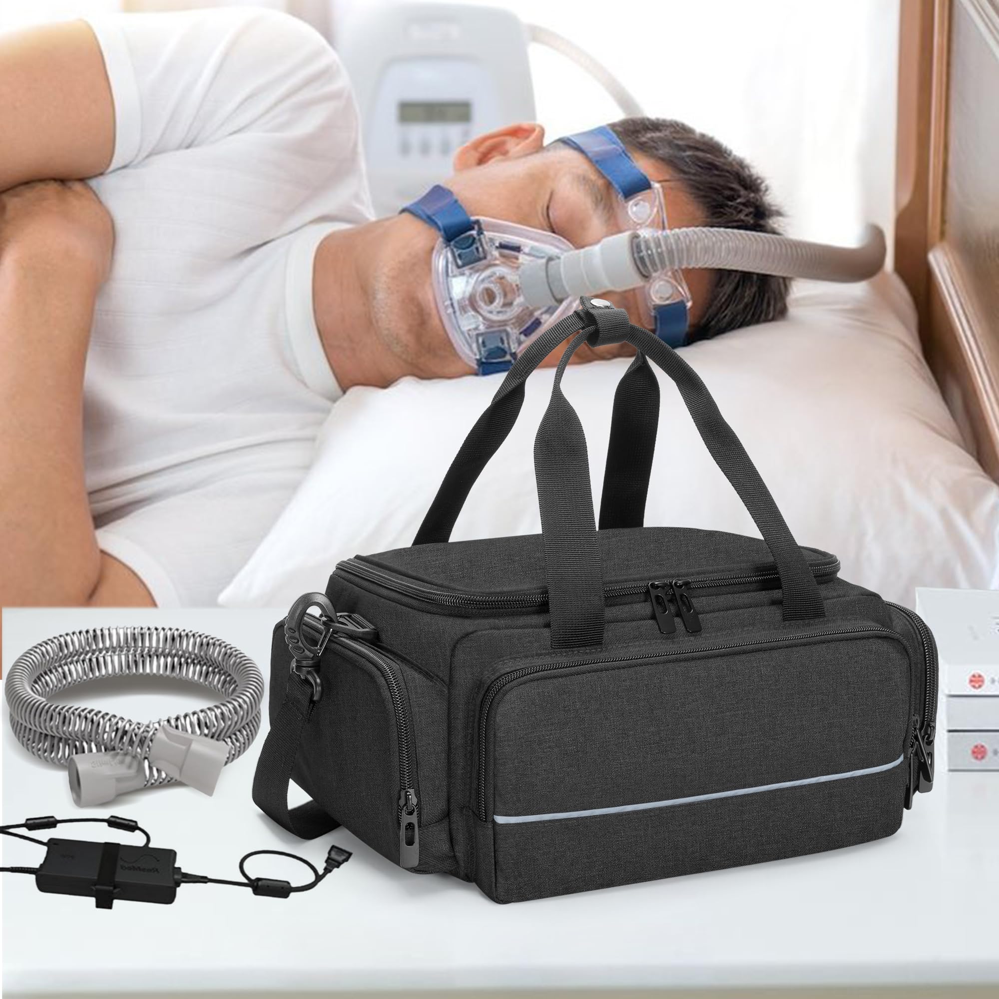 CURMIO Sac CPAP en nylon de haute qualité, durable et protecteur.