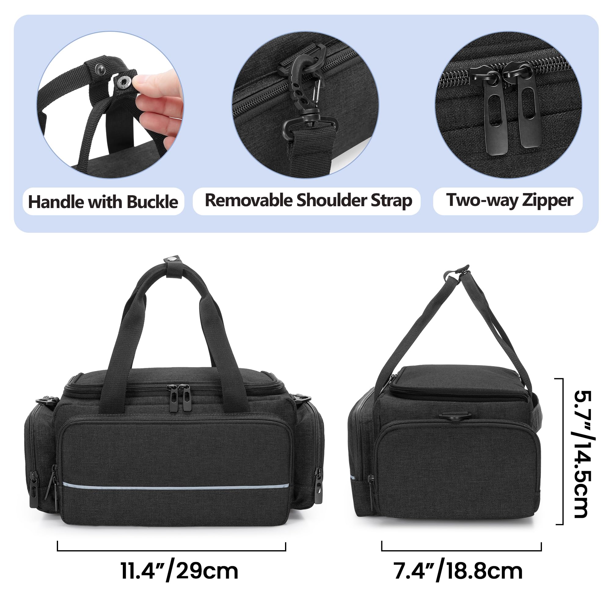 CURMIO Sac CPAP avec poignée solide pour prise en main fiable.