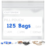 CURRAVAX pochette-pilules transparente 125 pour voyage et organisation.