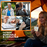 CURRAVAX pochette-pilules transparente 540, grande capacité sans encombrement.