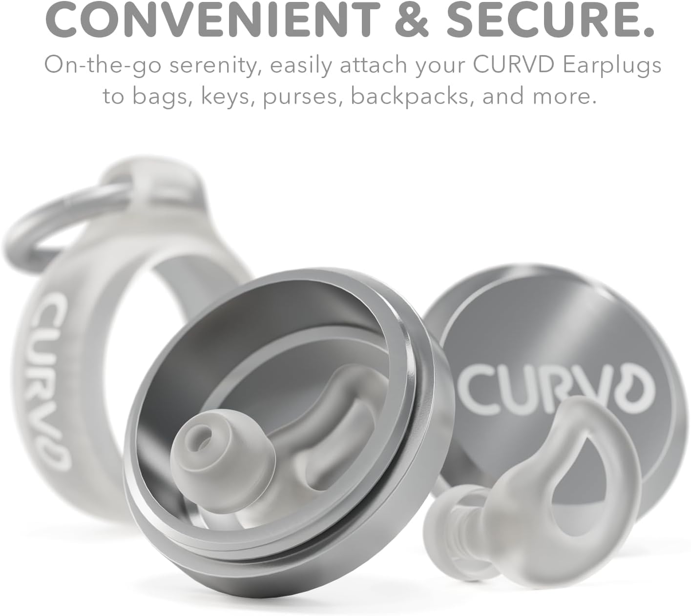 Confort ergonomique CURVD pour oreilles sensibles et port prolongé.