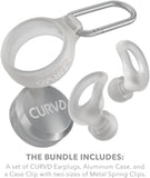 Bouchons CURVD en silicone ultra-doux, confort longue durée.