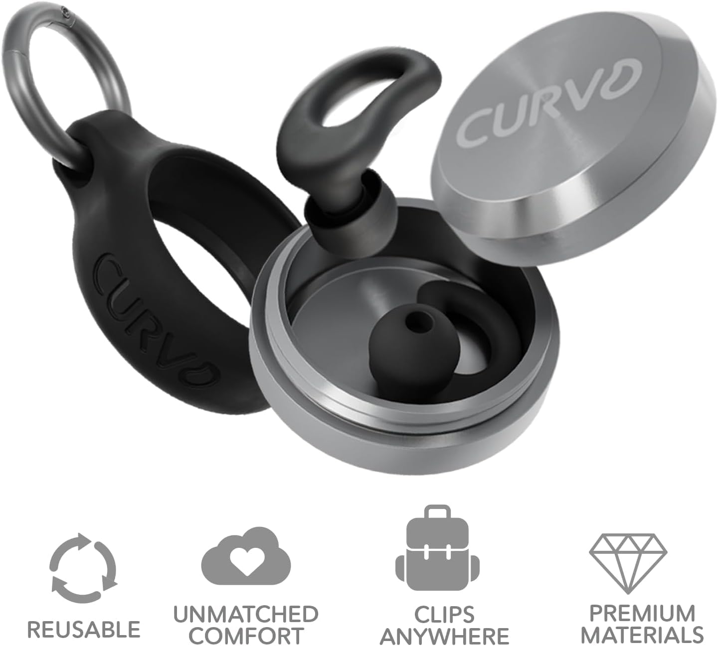 CURVD bouchons oreille ultra doux, confort tout au long de la journée.