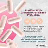 Curwell D-Mannose Cranberry etiquette: information claire pour usage sûr.