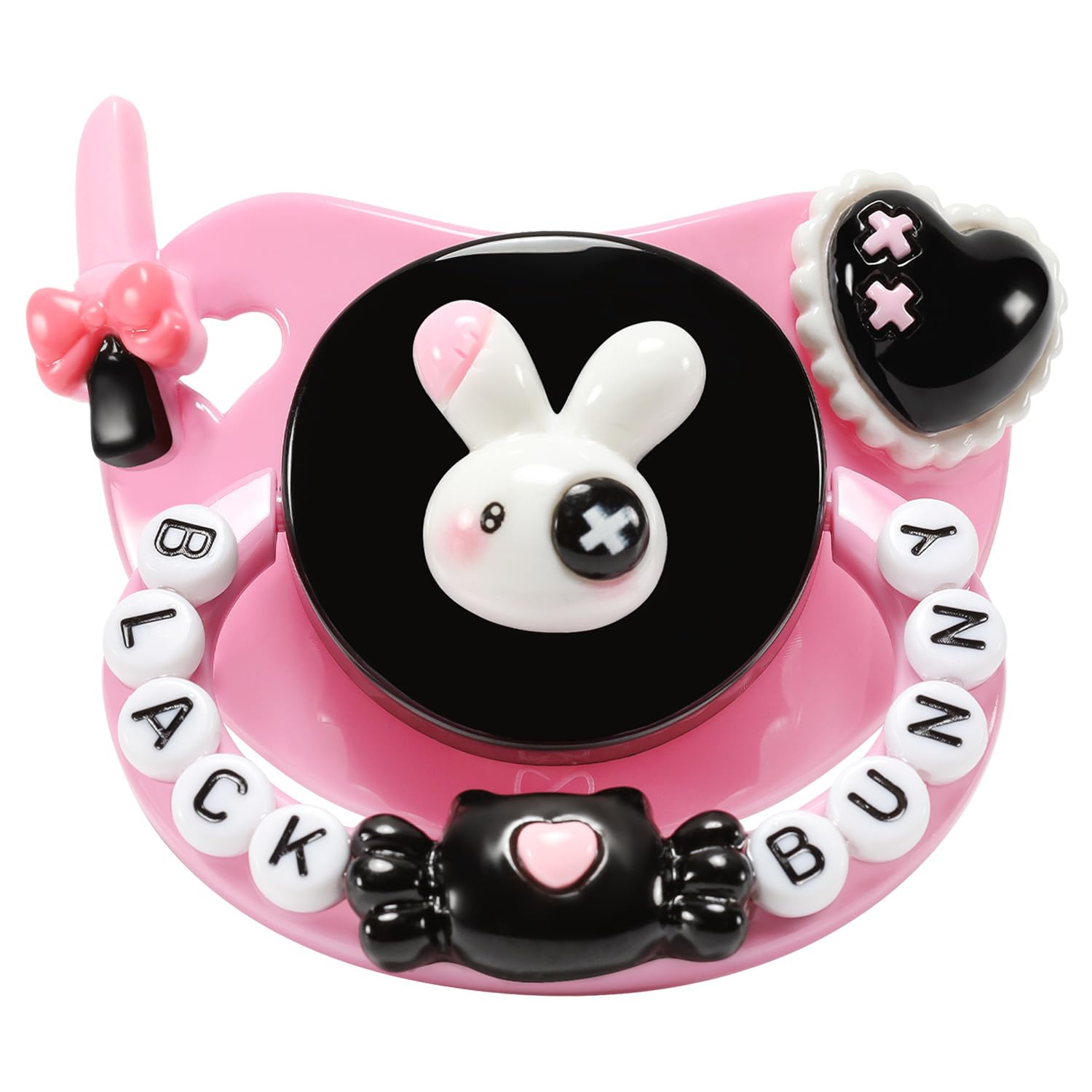 CutiePlusU pacificateur adulte noir lapin: design élégant et apaisant.