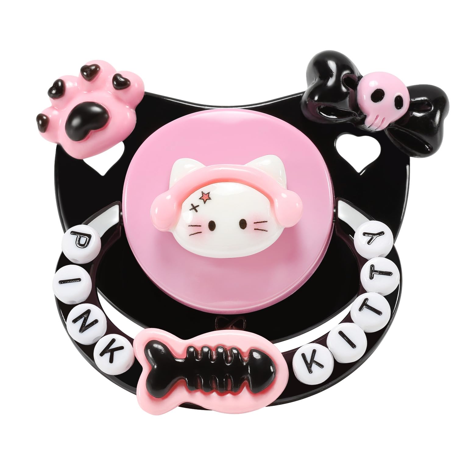 CutiePlusU tétine adulte rose chaton, design charmant pour personnalisation