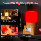 Cutiskrave lampe design bois, base naturelle et éclairage 360°.