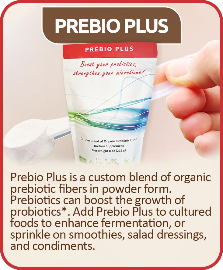 Cutting Edge Cultures Prebio Plus – poudre facile à incorporer dans smoothie ou café