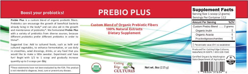 Cutting Edge Cultures Prebio Plus – sachet refermable de 112 portions pratiques au quotidien