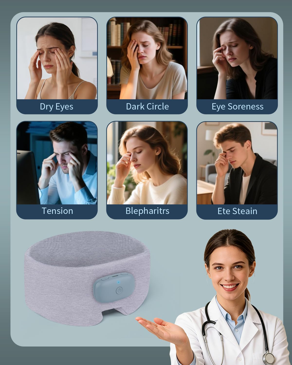 CUZRICH masque-sommeil chauffant - blocage lumière à 100% pour repos optimisé.