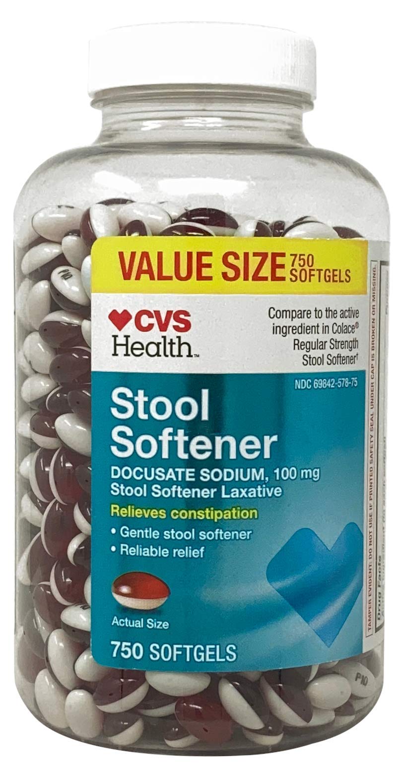 CVS Health Assouplisseur de selles, gélules douces en bouteille, soutien transit