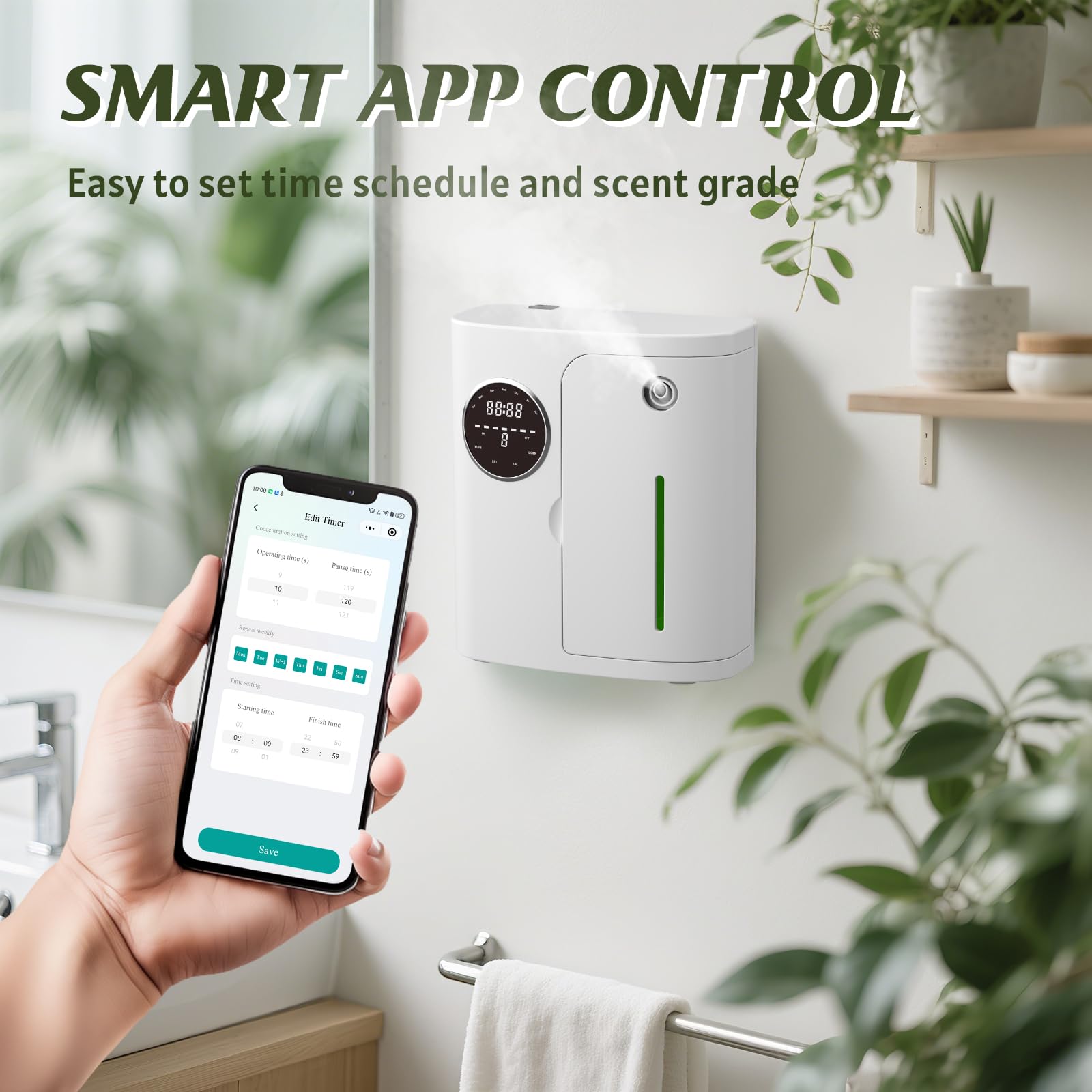 CVRAW diffuseur sans eau, contrôle via application mobile sans fil
