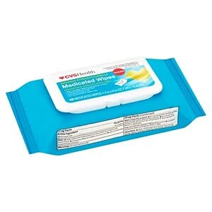 CVS Health lingettes médicamenteuses 48, poche pratique pour un accès rapide.