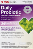 CVS Health Probiotique en gélule dans la bouteille, soutien potentiel à l'équilibre intestinal.