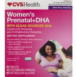 CVS Health Prenatal DHA, bouteille et versement, soutien potentiel au développement cérébral et visuel.