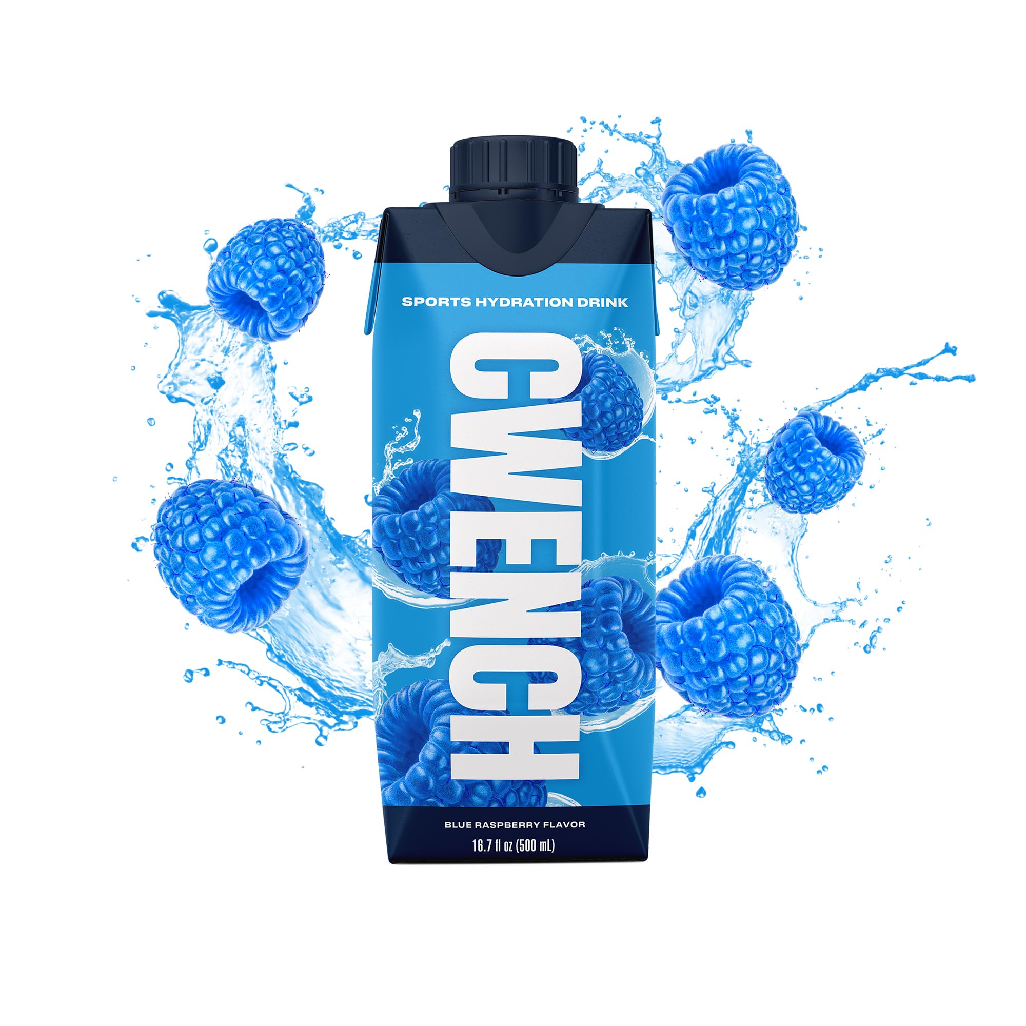 CWENCH HYDRATION versement-bouteille bleue framboise pour dégustation rapide et fraîche