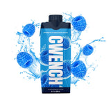 CWENCH HYDRATION versement-bouteille bleue framboise pour dégustation rapide et fraîche
