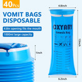 Capacité 1000 ml du sac d'émèse CXYARY, utile pour nausées