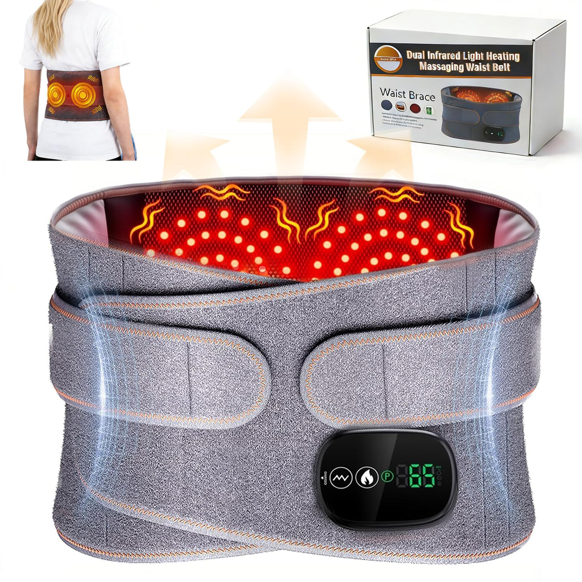 Cyanslen Masseur-dos thermiques portable, soulage tensions musculaires