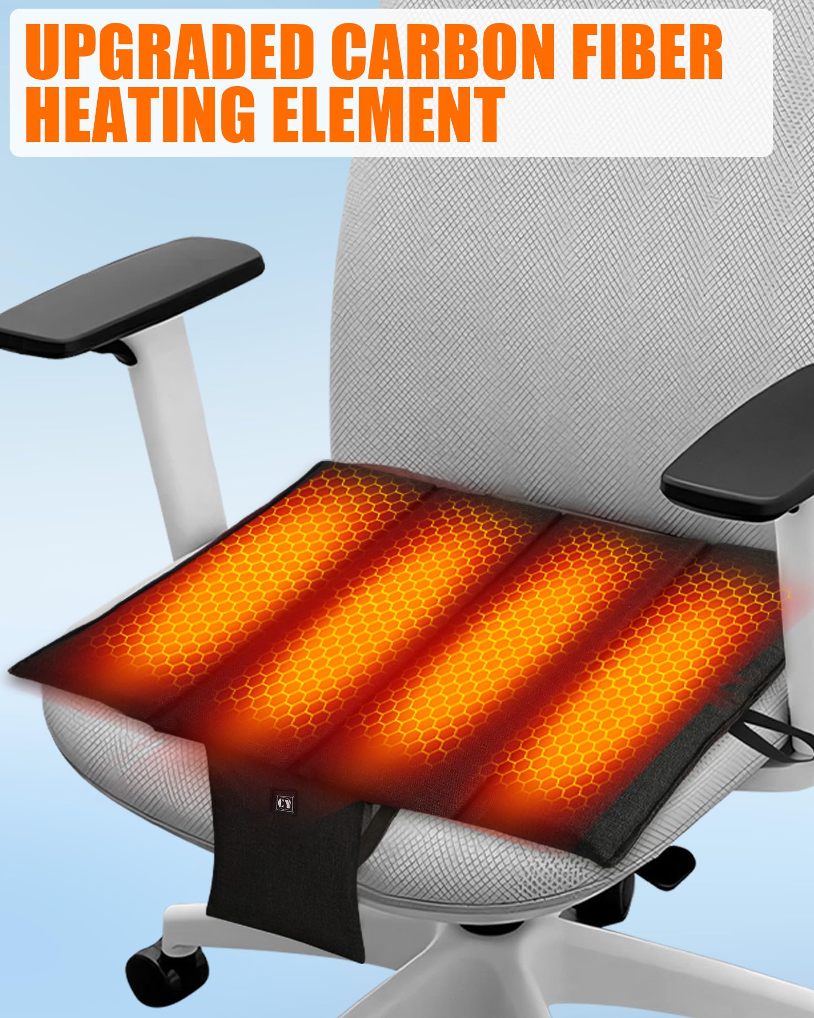 CYCYHEAT zone thermique large, chaleur homogène pour hanches et dos.