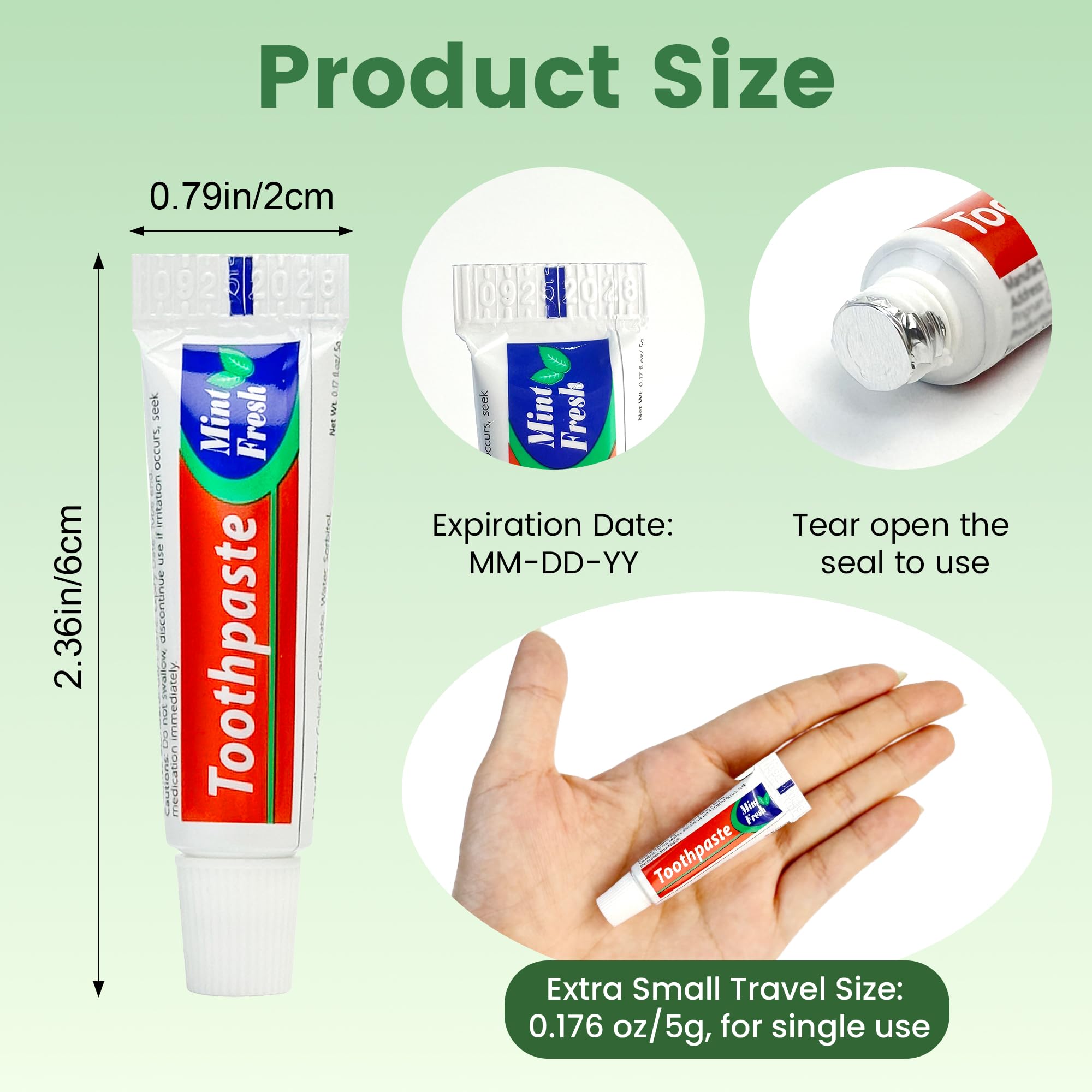 Dentifrice Cydioa voyage: mini tubes portables pour une trousse légère.