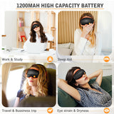 CYFERUY masque yeux chauffant bloquant la lumière pour un sommeil plus paisible.