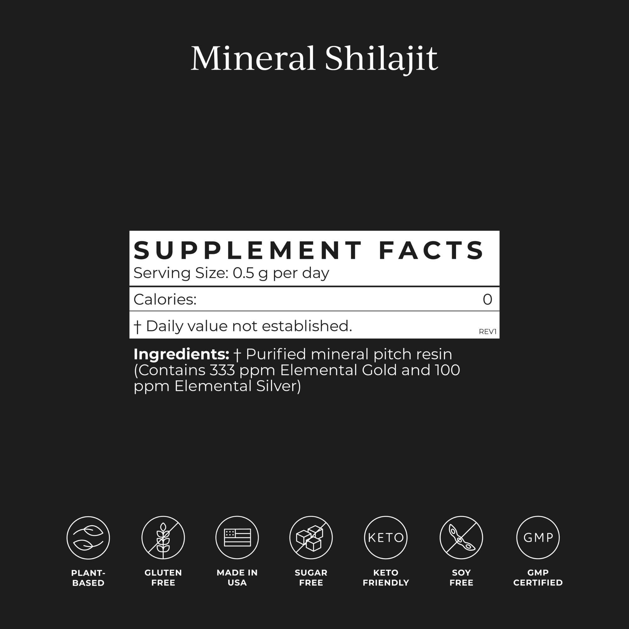 CYMBIOTIKA Résine Shilajit couleur ambre, aspect premium et naturel.
