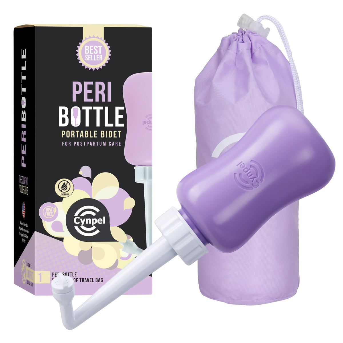 Cynpel Bouteille Peri avec buse à 10 trous pour une hygiène précise